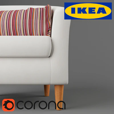 TULSTA chair with a pillow in a case KULLADAL, Ikea — Ver 3