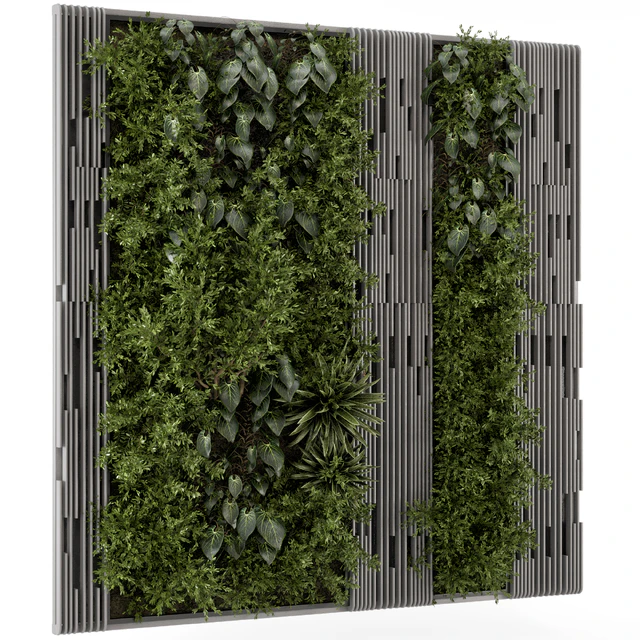 Indoor Wall  Vertical Garden in Wooden Base - Set 864 — Скачать