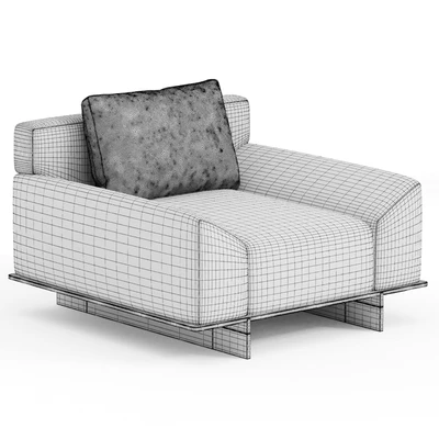 Paolo Castelli IPANEMA Fabric armchair with armrests — Ver 3