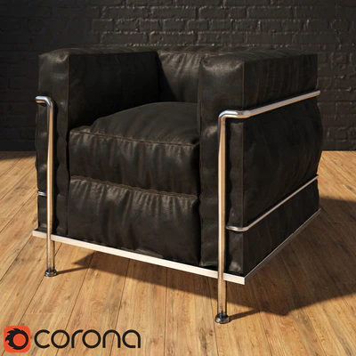 Old leather chair LC2 — Ver 1