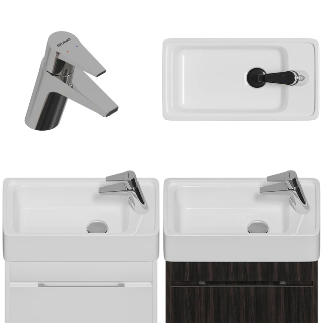 Furniture set Leeds 50 white and mystery eucalyptus — Descargar