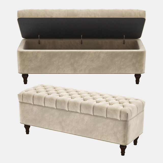 LORRAINE Tufted Storage Bench — Descargar