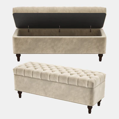 LORRAINE Tufted Storage Bench — Ver 4