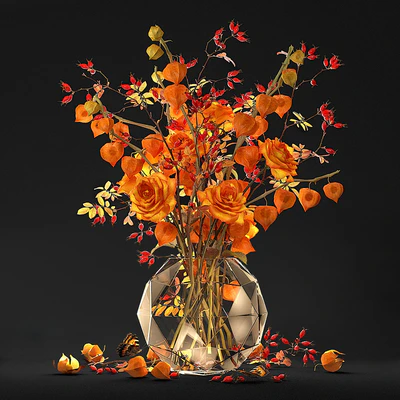 Bouquet with physalis — Ver 1