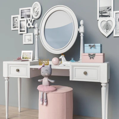 Dressing table (2 options for children, for adults) set 19 — Ver 3
