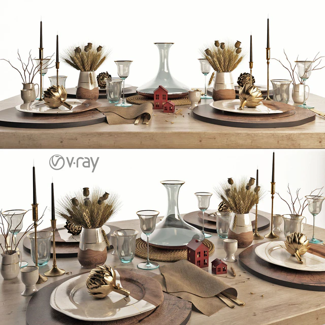 decorative set of dishes — Descargar