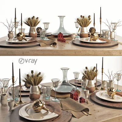 decorative set of dishes — Ver 1