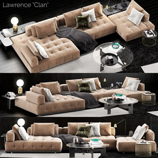Minotti Lawrence Clan Sofa — Descargar