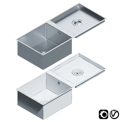 Stainless Steel Sinks by Dornbracht Set 01 — Ver 3