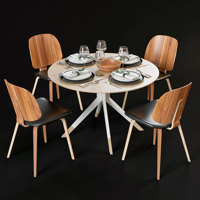 Dining table and chairs BoConcept Billund and Aarhus — Descargar