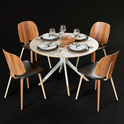 Dining table and chairs BoConcept Billund and Aarhus — Ver 1