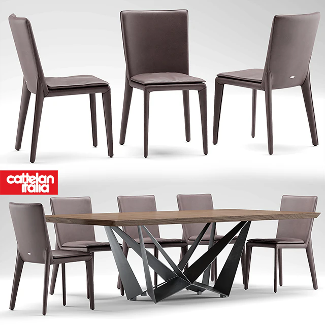 Table and chairs cattelan italia VITTORIA — Descargar