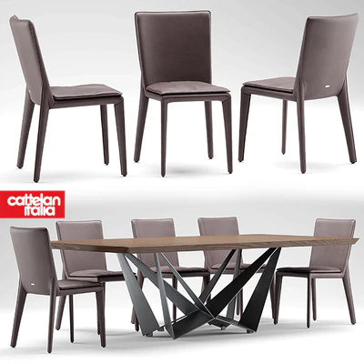 Table and chairs cattelan italia VITTORIA — Ver 1