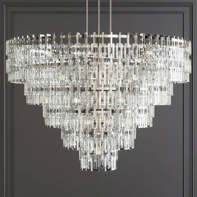 Restoration Hardware MARIGNAN ROUND CHANDELIER 60 Nickel — Ver 1