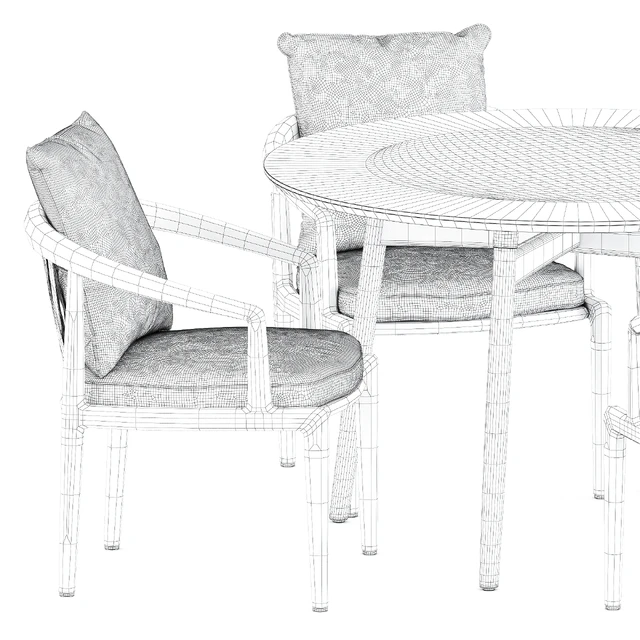 Secret garden chair by Poltrona Frau and BA103 round table by Carl Hansen and Son — Скачать