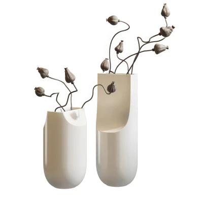 serif vase with dried flowers by kristina dam studio — скачать