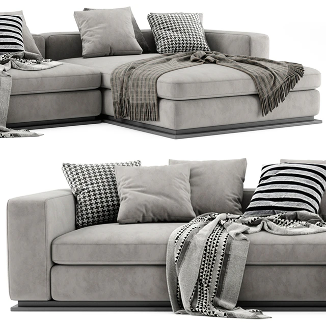 Minotti Leonard Chaise Longue Sofa — Descargar