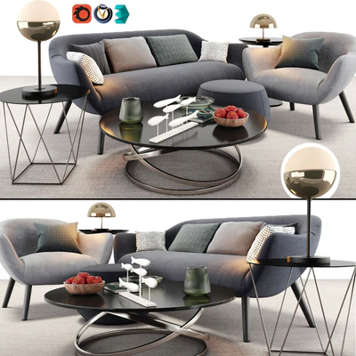 Poliform Mad Sofa Chair Set — Ver 1