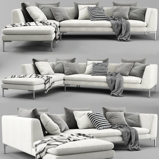B&B Charles Chaise Longue Sofa — Скачать