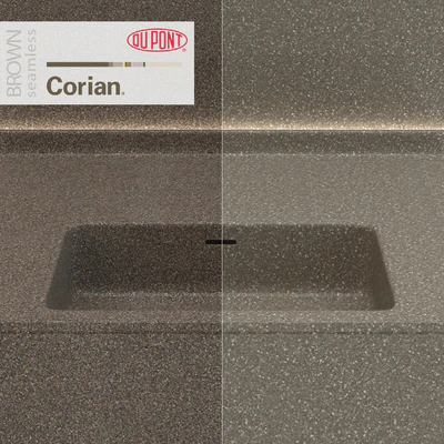 Dupont Corian Kitchen Countertops Brown 5 — Ver 3