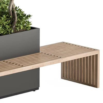 Urban Furniture / Plant Box with Bench - Set 28 — Ver 5