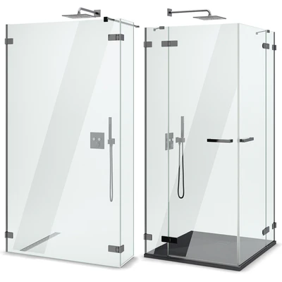 Shower enclosures and doors Radaway | Arta black set 103 — Ver 4