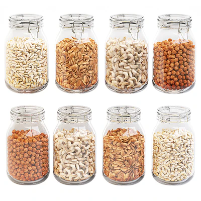 Kitchen glass jars set with nuts — Вид 3