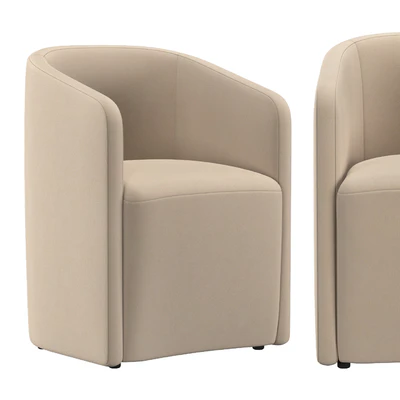 AURELIE BARRELBACK FABRIC ARMCHAIR — Вид 1