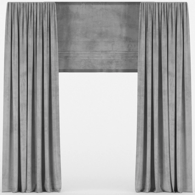 Velvet curtains with roman — Download