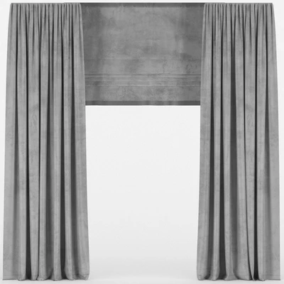 Velvet curtains with roman — download