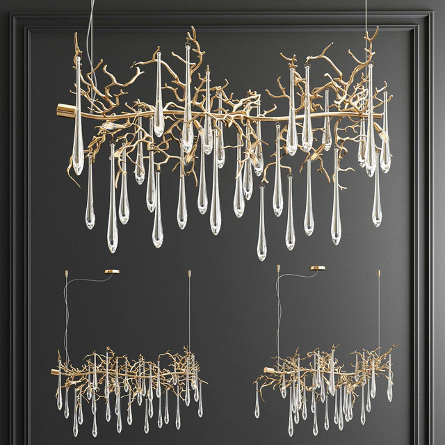 Aqua Horizontal Chandelier by Serip Lighting — Descargar