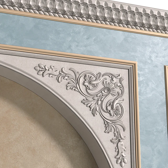 Arch in oriental style. Arab decorative wall. Arabic wall.Oriental Wall paneling — Descargar
