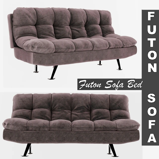 Futon Sofa Bed - Grey — Descargar