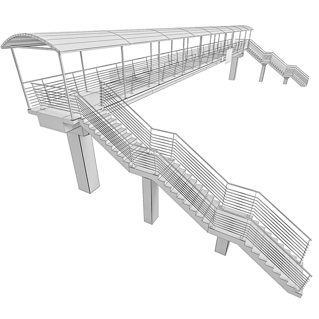 Lowpoly Pedestrian Bridge — Скачать
