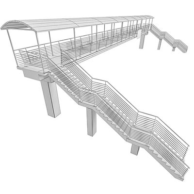 Lowpoly Pedestrian Bridge — Вид 3