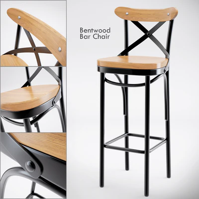 Dark Metal Bar Chair — Ver 1