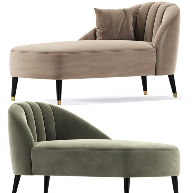 Monroe Jade Velvet Chaise Lounge — Скачать