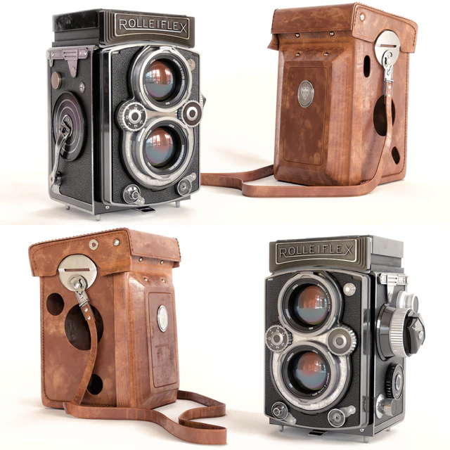 Фотоаппарат с чехлом Rolleiflex — Скачать