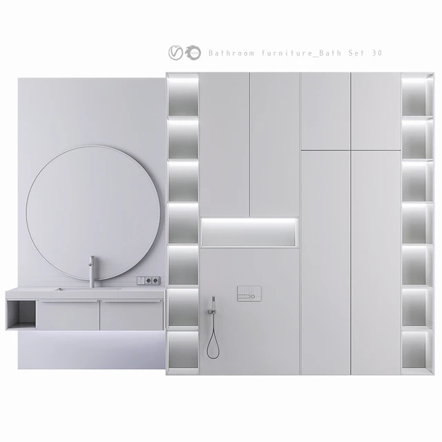 Bathroom furniture Bath Set 30 — Скачать