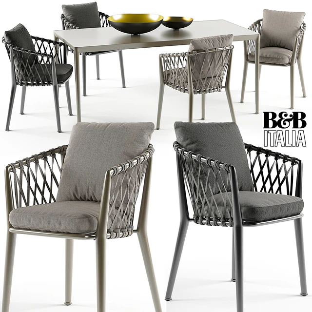 Erica chairs set B&B Italy — Скачать