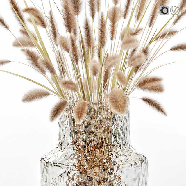 Dry flowers in glass vase 2 — Скачать