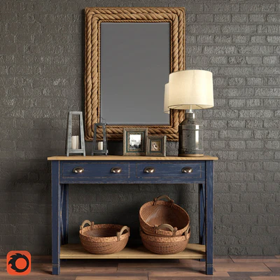 Summerville Wall Mirror, Milk Jug Accent Table Lamp, Console Marc Aurele - Lavande, Decoration — Вид 1
