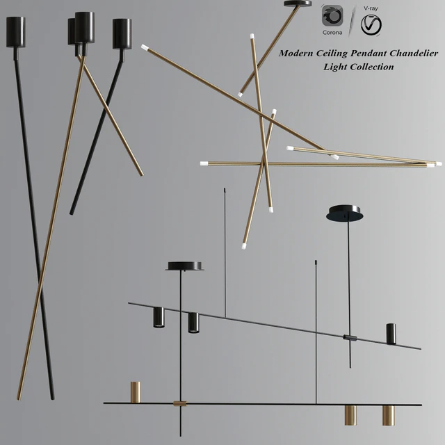 Modern Ceiling pendant Chandelier Light 04 — Скачать