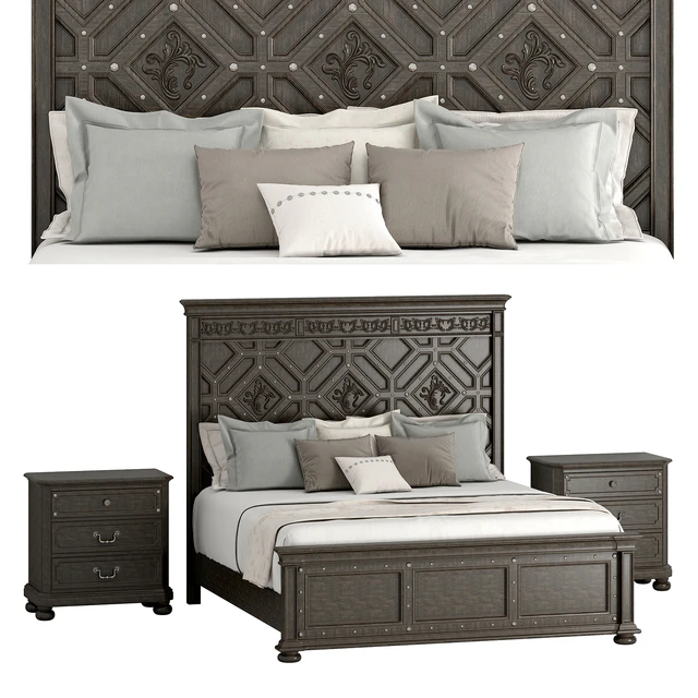HOOKER FURNITURE VINTAGE WEST WOOD PANEL BED — Descargar