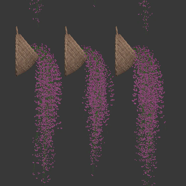 Hanging plants in wicker pots v2 — Descargar