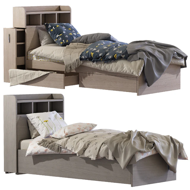 Bed Light Oak Galway Bed with Storage — Descargar