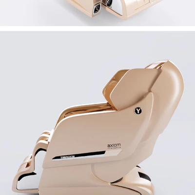 Massage chair Yamaguchi Axiom in Champagne and Chrome colors — Ver 3