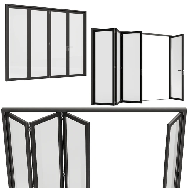 Folding sliding metal doors windows. — Descargar