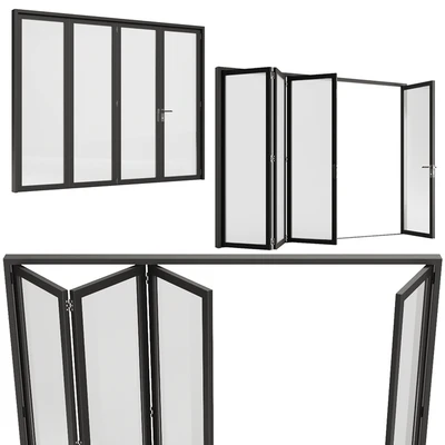 Folding sliding metal doors windows. — Ver 4