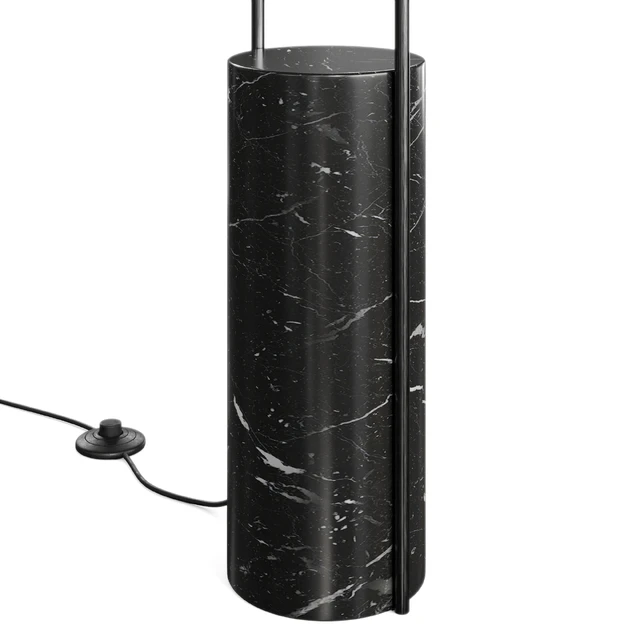 Polo black marble floor lamp by CB2 — Descargar